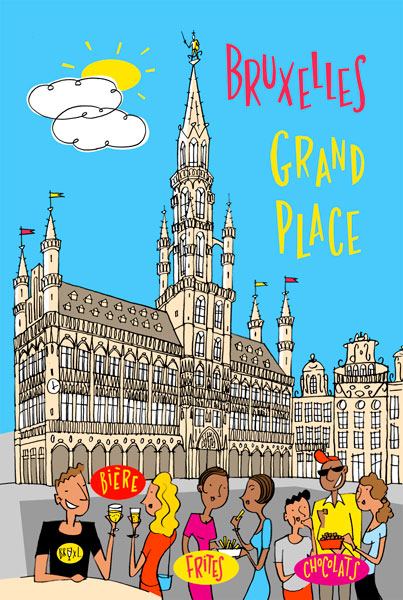 carte postale Grand Place Bruxelles