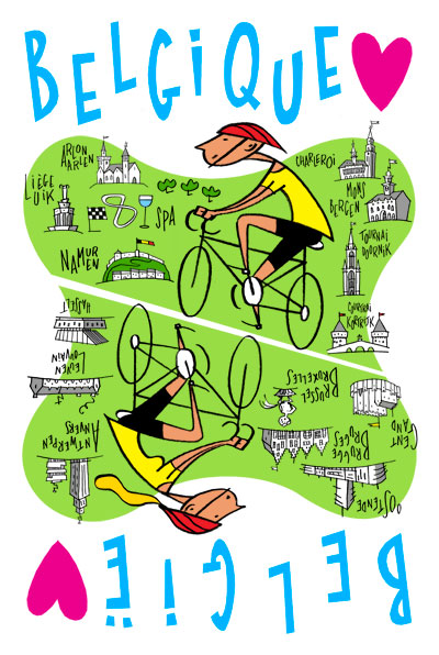 Carte postale Tour de Belgique